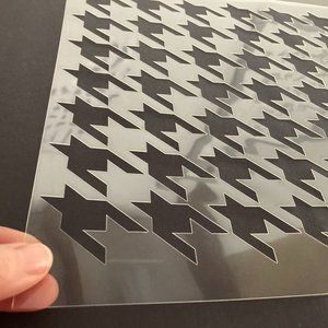 Houndstooth Stencil For Painting Clothes, Signs & Home Decor | DIY Reusable